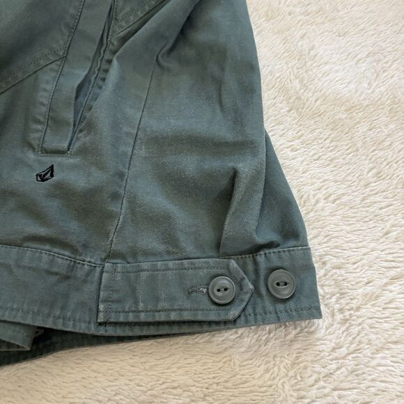 Volcom Full Zip Collared Jacket Mens Size Medium Green Skater Utility - Picture 6 of 11